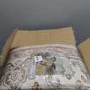 Washable Rug 8.85x11.5 Area Rugs: Boho Vintage Distressed Oriental Medallion Neutral Thin Large Rug Carpet for Living Room Bedroom Dining Room Home Office Decor - Beige