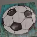 Mulpnee Boys Room Sports Decor Wall Art Posters, Baseball Football Basketball Soccer Canvas Pictures Teen Room Wall Dcor, for Kids Bedroom Nursery Bedroom Living Room Playroom 12"x12"x4Pcs