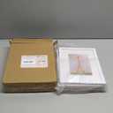 upsimples 8x10 Picture Frame Set of 3, Made of High Definition Glass for 5x7 with Mat or 8x10 Without Mat, Wall Mounting Photo Frames, White