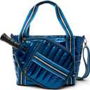 Think Royln Ace of the Court Pickleball Bag, Glossy Navy Patent