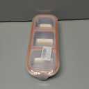 Xorim Stainless Steel Snack Containers, Reusable Stainless Steel Snack Box, 3 Compartments, Divided Food Storage Containers for School, Home and Travel, White Lid