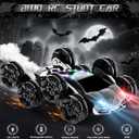 8WD Remote Control Car,2.4GHz Gesture Sensing RC Stunt Car,Cool Spray Rotation RC Car with Lights and Music,All Terrain Toys for Ages 5-7 Birthday Gifts for Boys Girls(Black)