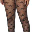 Women Sexy Tights Fishnet Stockings Patterned Leggings Thigh-High Black Socks Lace Pantyhose