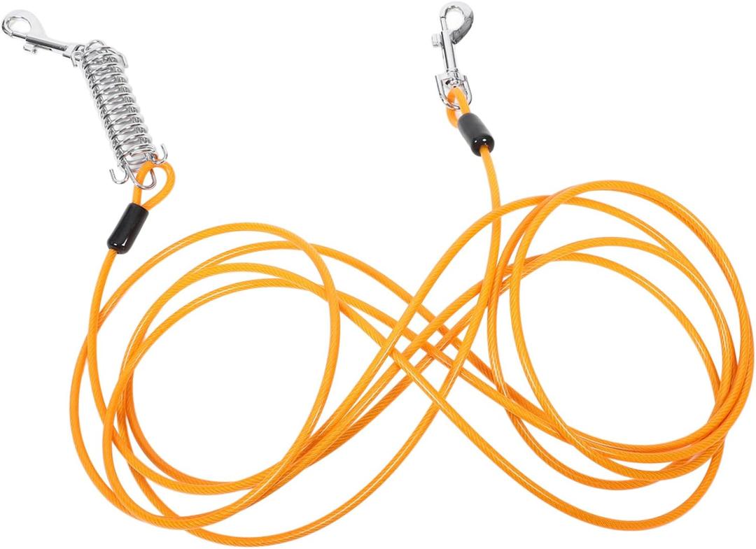 Totority Portable Dog Tie Out Cable for Camping Heavy Duty Tether Leash for Travel and Outdoor Use Suitable for Dog Easy to Store and Carry