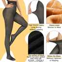 4 x Women Fleece Lined Tights - Fake Translucent Warm Pantyhose Leggings Shimmer Thick Warm Tights For Winter M