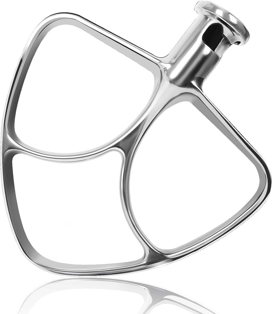 Stainless Steel Flat Beater for Kitchen Aid 4.5-5 Qt Tilt Head Mixers, Compatible Kitchenaid Paddle Attachment for Stir all of Mixtures, Durable and Heavy Duty Replacement