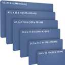 Desk Pad Mat - Leather Desk Pad Protector for Office and Home - Desk Organization and Accessories - Ideal for Large Mouse Pad and Desk Mats on Top of Desks(Grey Blue,31.5" x 15.7") (32" x 16")