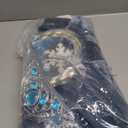 Luzlen Toddler Snow Princess Costume Girls Blue Queen Dress for Halloween Christmas Cosplay Party Outfits 4-5