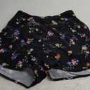 G Gradual Women's 3" High Waisted Swim Board Shorts with Pockets Quick Dry Swimsuit Bottoms Bathing Suit for Women with Liner (Medium, Black Floral)