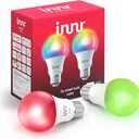 innr Smart Light Bulbs, A19 Zigbee, Works with Philips Hue* and Alexa (Bridge Required), White and Color, RGB, Dimmable Color Changing Light Bulb, E26 LED Bulb 60 Watt, 806lm, 2-Pack