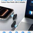 2 x 2Pack 240W Magnetic USB C Right Angle Adapter, 24-Pin 90USB-C Extender with Carbon Fiber Plastic Shell, Dust-Proof 40Gbps Fast Charging & 4K Video for Laptop, iPhone 17/16, USB4 Device Black