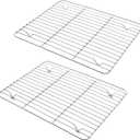 TeamFar Cooling Rack, 11.7 x 9 Stainless Steel Wire Baking Rack for Cooking Roasting Grilling, Fit for Oven Pan, Oven & Dishwasher Safe, Non-toxic & Heavy-Duty, 2PCS