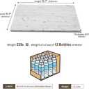 Natural Carrara White Marble Cutting Board for Kitchen, 16 x 20 Inch Marble Slab Pastry Board With Non-Slip Feet for Baking, Cheese, Charcuterie, Chocolate