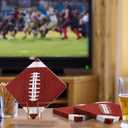 2 x Aodaer 48 Pieces Football Paper Napkins Disposable Football Party Napkins Football Rugby Cocktail Dinner Napkins Set 13" x 13" Unfolded Football Tableware Napkins for Rugby Party Supplies