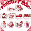 2 x Leinuosen 50 Pcs Christmas Wood Ornaments Vintage Christmas Wooden Hanging Ornaments Xmas Tree Hanging Decoration Set for Xmas Holiday Party Decorations(Love Heart) (Pink)