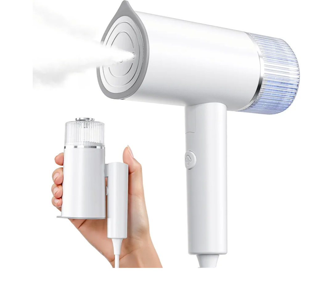 Shanghigh Travel Steam Iron - 1200W Garment Steamer Mini Iron for Clothes, 25 g/min Steam, Detachable 100ml Water Tank, Portable Small Irons for Home Appliance, 700g Lightweight, Compact & Folding