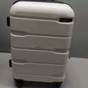 Coolife Carry On Luggage 22x14x9 Airline Approved Hardside PC+ABS Suitcase with TSA Lock, Lightweight Rolling Travel Luggage with Spinner Wheels(White, 20in)