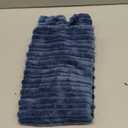 UGASA Velvet 12x20 Inch Lumbar Soft Throw Pillow Cover Boho Farmhouse Decorative Corduroy Striped Both Sides Solid Rectangular Cushion Case for Couch Bedroom Sofa Home, 1 Piece, Dusty Blue