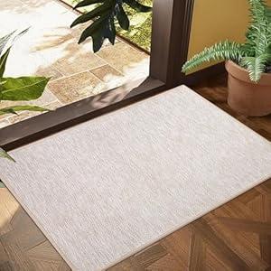 LYGLIGH Ultra Thin Indoor Door Mat, LowProfile Door Mats Indoor Entrance, NonSlip Natural Rubber Backing Doormat, Washable Entryway Doormats, Fade Resistant Dirt Trapper for Kitchen, 30''x17''