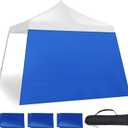 3 Pcs Instant Canopy Sidewall for 10 x 10 ft Slant Leg Pop up Canopy Frame Waterproof Sunshade Tent Sidewalls for Outdoor Camping, Sidewall Only, Blue
