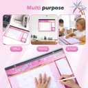 6 x Desk Calendar 2026 with Clear Waterproof Cover 17 x 12 inch 18 Months Wall Calendar Runs from Jul. 2025 to Dec. 2026 School Year Calendar for Schedule Organization Monthly Planner, Pink