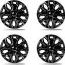 16 Inch Gloss Black Wheel Covers Hubcaps for 2015-2025 Ford Transit 150 250 350 350HD SRW, Only Fits 5-Lug Factory Steel Wheels, OEM Replacement CK4Z-1130-J, CK4Z-1130-D, 4-Pack