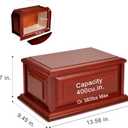 MAKEY'S Extra Large Urns for Human Ashes Adult Male,Cremation Urn,Handmade Wood Urn Funeral urns for Loved Ones400 Cu/in