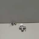 Bidet T Adapter with Shut off Valve, Metal T Valve for Bidet, Leakproof 3 Way Tee Connector, Brass Metal T-adapter for Handheld Toilet Bidet 7/8” X 7/8” X 1/2”or 3/8”Bidet Attachment