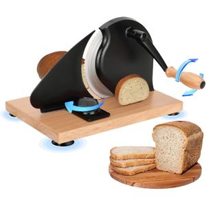 Manual Bread Slicer for Homemade Sourdough Bread,Classic Manual Bread Slicer,Suitable For Kitchens And Supermarkets, Stainless Steel Blades, Thickness Adjustable (black)