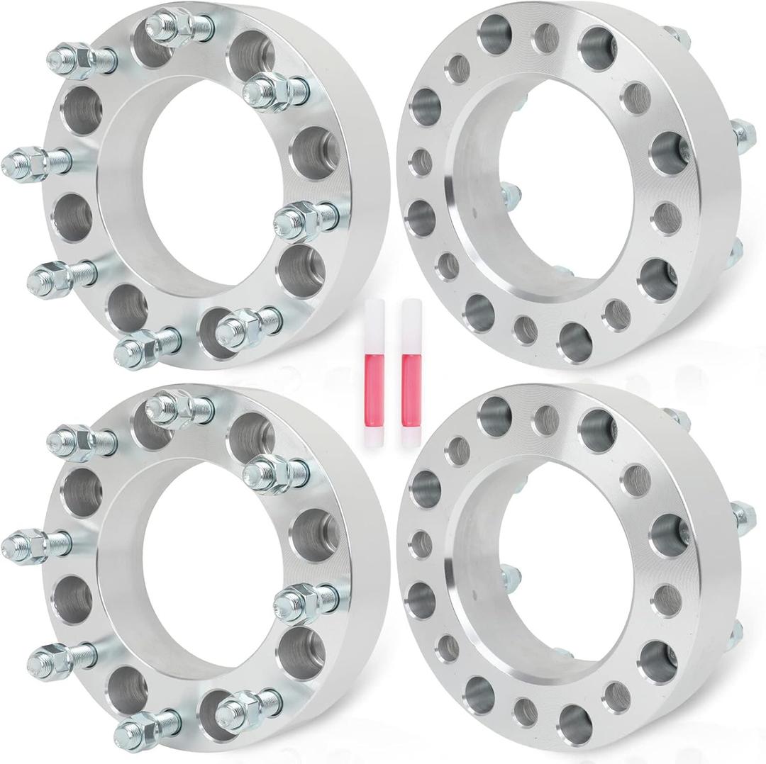ECCPP 4PCS 8x170 to 8x180 Wheel Adapters Lug Centric 2" 8 Lug 14x1.5 125mm hub bore Compatible with for F-350 2003-2009 2011-2016 for F-350 Super Duty 2003-2022