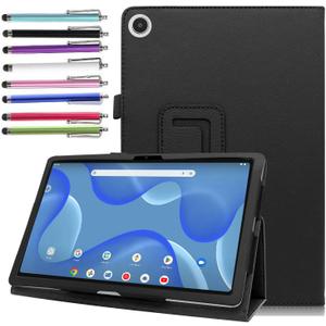 Case for Onn 11" Tablet Pro (2023 Model 100110027) - Magnetic Slim Lightweight Folio PU Leather Folding Stand Cover Case for Onn 11 inch pro Tablet + 1 Random Stylus (Black)