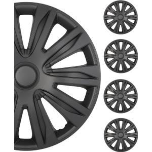 SCITOO 4-Pack Black Matte Wheel Hubcap Fit 17 Inch Tire & Wheels for All Models