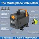 AquaMiracle 1200GPH Submersible Water Pump Pond Pump(4500L/H, 70W), Water Fountain Pump Aquarium Water Pump with Flow Control for Fish Tank, Waterfall, Statuary, Filtration, Water feature, Hydroponics