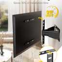 MonTEK 0.77" Ultra Slim TV Wall Mount for 37-75 Inch TVs, Thin Low Profile Full Motion TV Wall Mount with Articulating Dual Arms, 4X Weight Tested, Max VESA 400x400mm, Fits 16/18" Studs