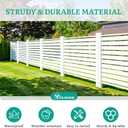 YITAHOME 44" W X 44" H Air Conditioner Fence Privacy Screen, Outdoor Trash Can Enclosure with Metal Stakes, Vinyl Pool Equipment Enclosure (4 Panels, White)