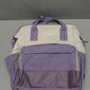 LOVEVOOK Mini Backpack for Women, Cute Small Backpacks Purse, Fashion Bag for Work Travel Gift, Lightweight Daypack, White-Purple (13inch, Beige-taro Purple)