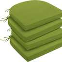 downluxe Outdoor Chair Cushions Set of 4 for Patio Furniture, Water-Resistant Patio Chair Cushions with Ties, High Density Foam Outdoor Seat Cushion, 17" X 16" X 2", Sage Green (17x16x2 Inch (Pack of 4), Sage Green)