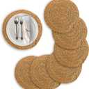 Woven placemats Set of 6, 13 inch Round placemats, Wicker placemats, Rattan Place mats, Wicker Charger Plates, Farmhouse Boho Decor Plate Chargers, Table mats Indoor and Outdoor Patio Table
