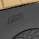 Skechers Memory Foam Car Seat Covers, Leather High Back Seat Covers Quilting Design,Waterproof Sports Car Seat Covers Full Sets,Airbag Compatible, Universal Fit for Most Cars, SUVs,Trucks,Beige (Black and Beige)