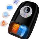 KINGJOY Hand Massager with Heat and Compression, 3D Kneading Hand Massagers for Arthritis and Carpal Tunnel Relief, Hand Therapy with Fan Cooling for Finger Numbness Relief, Gifts for Women (Black)