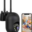 JAIOTlink 2K Security Camera Wired, 2.4/5GHz Home WiFi Camera, 360 PTZ Baby Monitor with Color Night Vision, Motion Detection, 2-Way Audio, Compatible with Alexa
