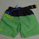 Under Armour Boys' Swim Trunk Shorts, Lightweight & Water Repelling, Quick Dry Material (Small, Vapor Green Color Block)