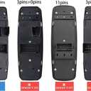 ZAPSOTS Master Power Window Switch for 2012-2015 Chrysler Town & Country,12-15 Dodge Grand Caravan,13-15 Dodge Ram 1500 2500 Front Left Driver Side Control switches.68110867AB(Green Light).3+9 PINS