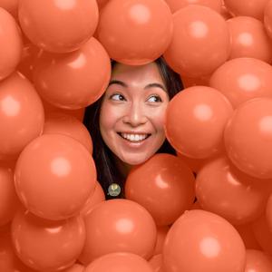 AFTERLOON Biodegradable Mini Balloons 50 pcs Coral Pink 5 Inch, Matte Color Thickened Extra Strong Latex Helium Float, Baby Shower Gender Reveal Wedding Birthday Party Decorations