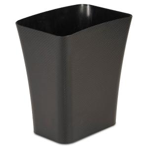 Clorox Textura Slim Trash Can - 3.1 Gallon Small Waste Basket for Narrow Spaces - Skinny Plastic Garbage Bin for Bathroom, Bedroom, or Office, Black