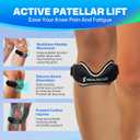 Healrecux Patellar Tendon Support Strap, Silicone Patella Knee Strap, Non-Slip Patella Stabilizer Knee Band for Jumpers Knee, Tendonitis, Basketball, Volleyball, Squats - Black 2 Pack (Black)