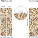 LiveInUrban Self Adhesive Vintage Boho Texture Effect Door Mural, Peel and Stick Vinyl Door Decals Sticker for Bedroom Living Room Kitchen Home Decor, Retro Flower, 15.19"X78.74"X2PCS