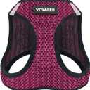 Best Pet Supplies - All Weather Mesh, Reflective, No Pull Harness for Small, Medium Dogs, Cats - Secure with Hook & Loop Fastener, Buckle, Double D-Rings - Fuchsia 2-Tone, M (M (Chest: 16 - 18"), Harness (Fuchsia 2-Tone))