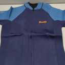 GoldFin Men Wetsuit Top, Mens Short Sleeve Wet Suit Neoprene Jacket 2mm Front Zipper Wetsuits Shirt Cold Water Swim Scuba Diving Surfing Snorkeling (Medium, Navy)