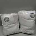 BGment Thermal Insulated 100% Blackout Curtains for Bedroom with Black Liner, Double Layer Full Room Darkening Noise Reducing Grommet Curtain (52 x 72 Inch, Pure White, 2 Panels)